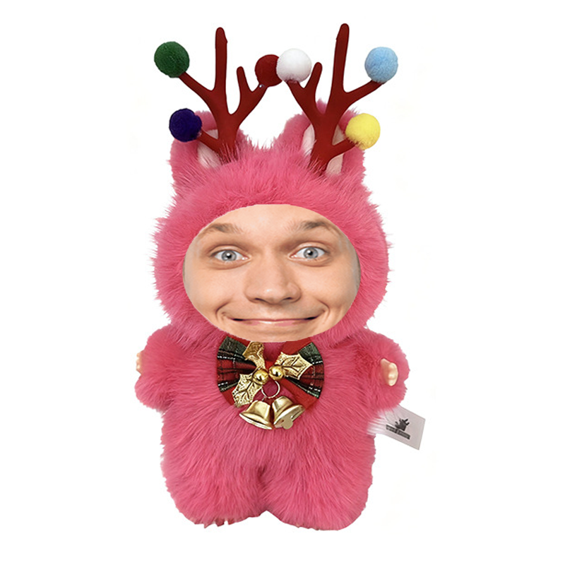 Funny Custom Christmas Yebubu Plush Keychain with Your Face – Perfect Gift In Different Colors