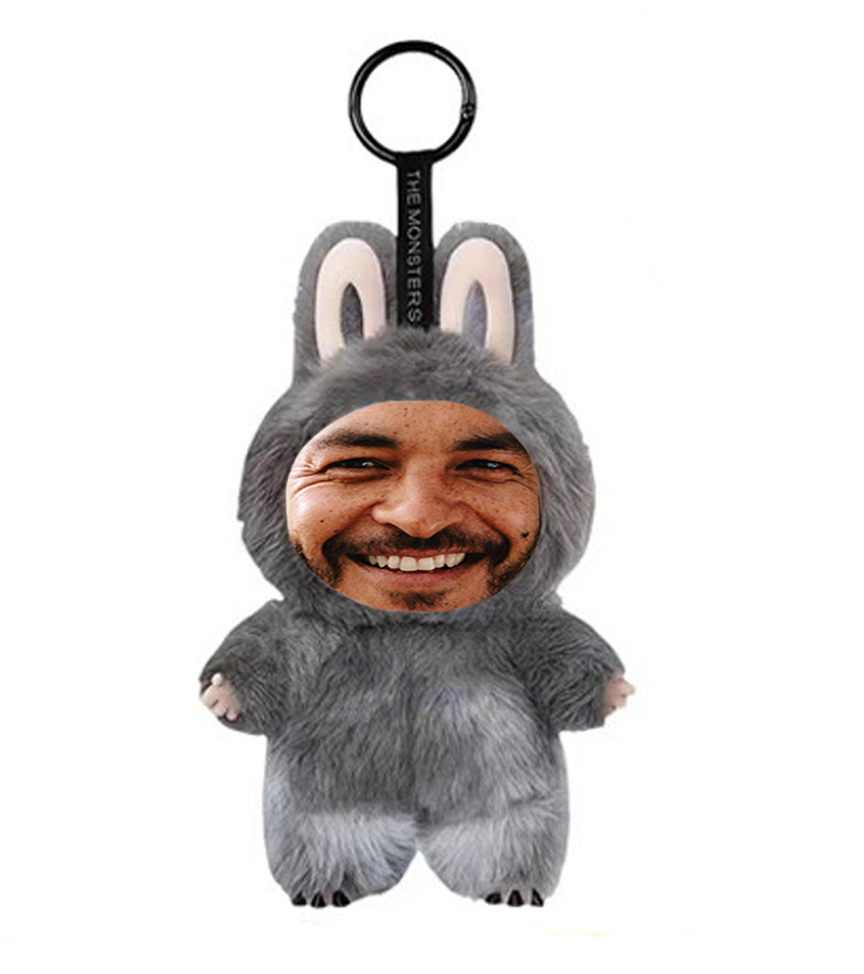 Funny Custom Yebubu Plush Keychain with Your Face (Version 3) – Perfect Gift In Different Colors