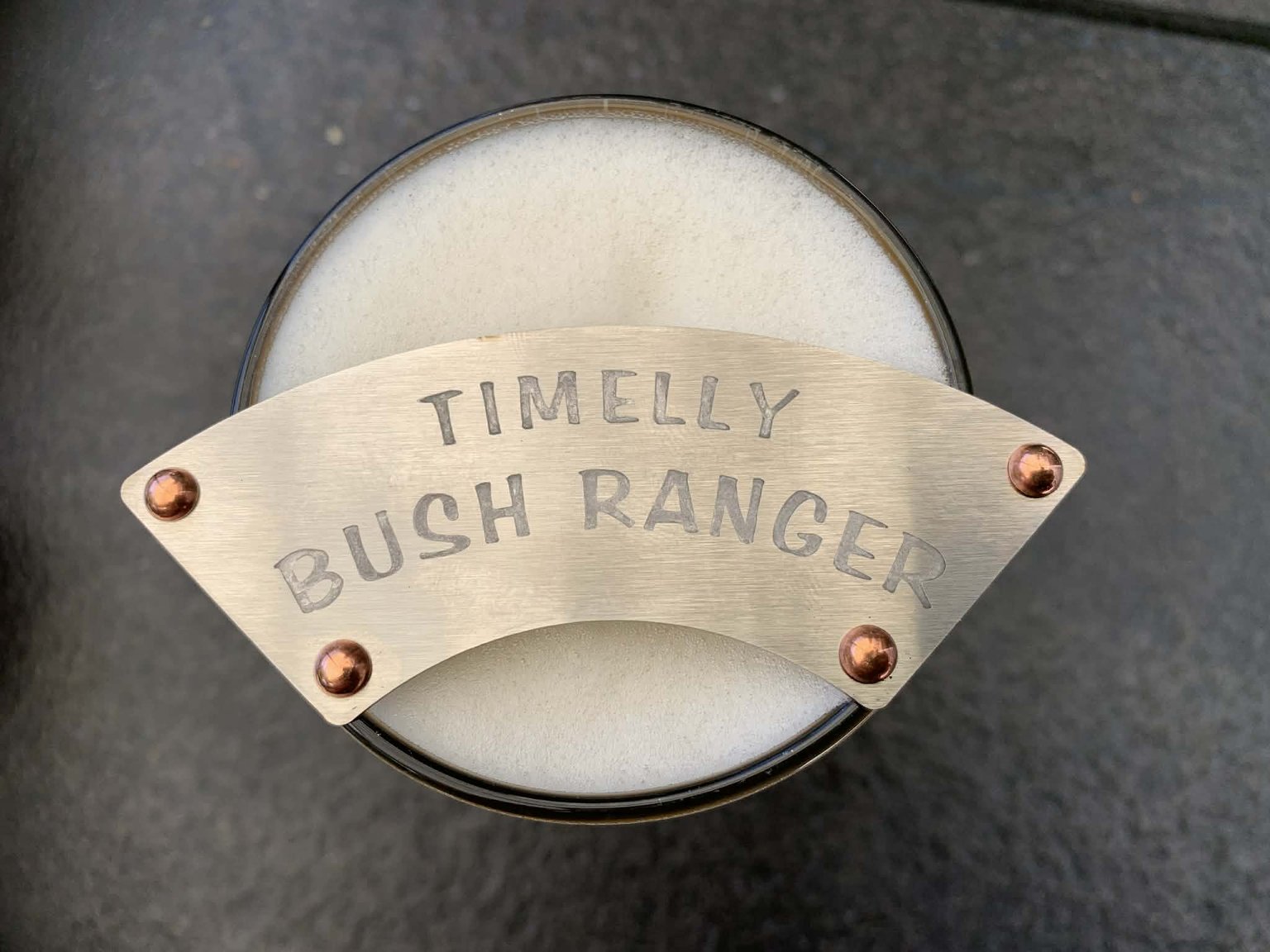 DryStache Stainless Moustache Guard - Personalized - Personalised Bush Ranger™ Moustache Guard