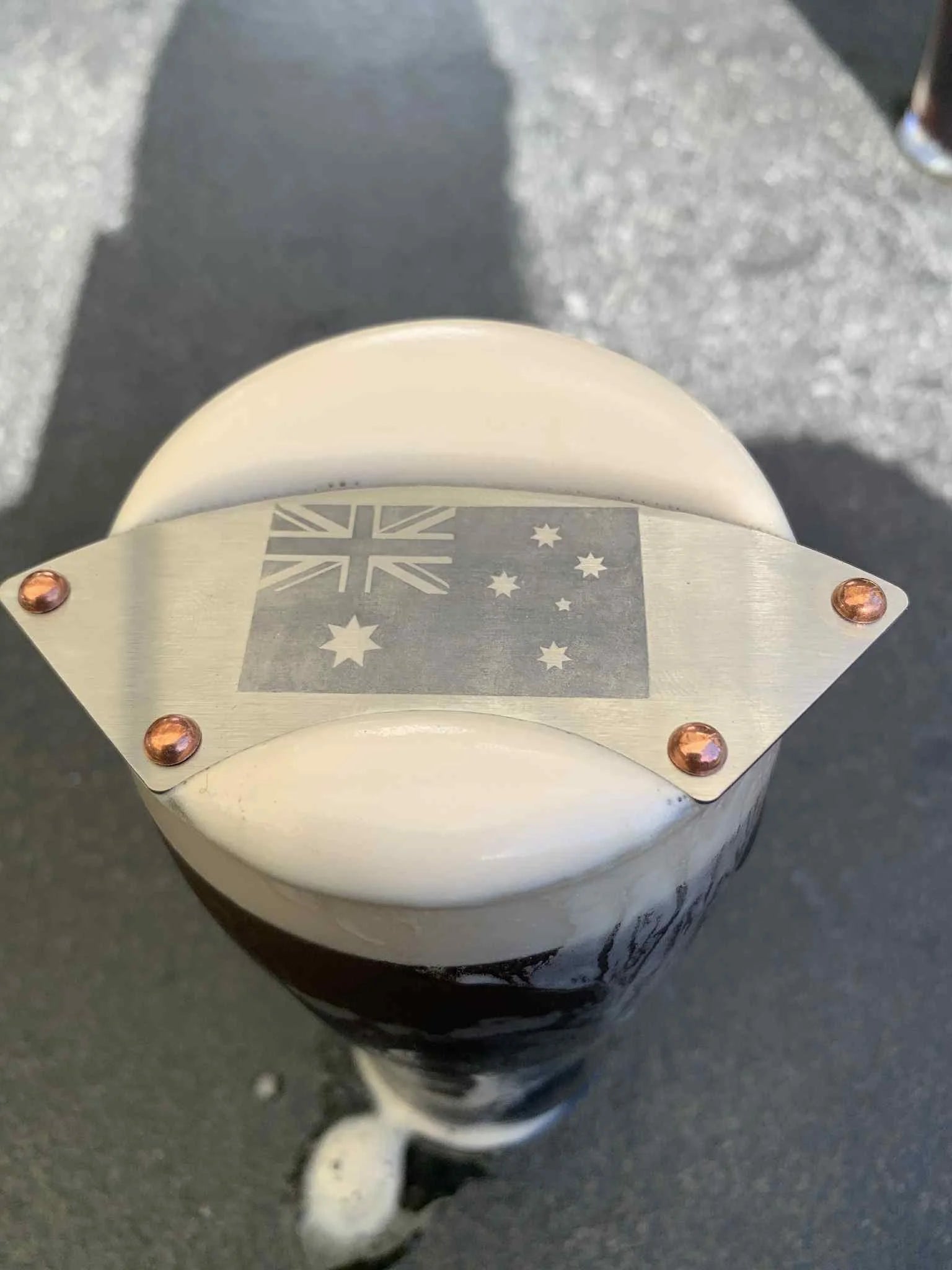 DryStache Stainless Moustache Guard - Australian Flag
