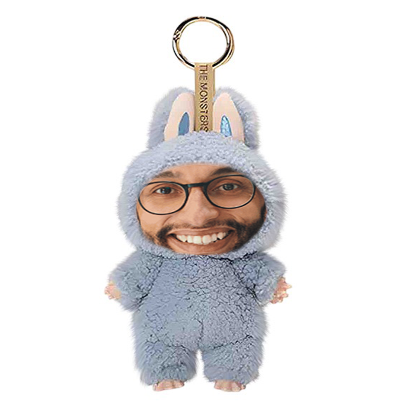 Funny Custom Yebubu Plush Keychain with Your Face – Perfect Gift In Different Colors