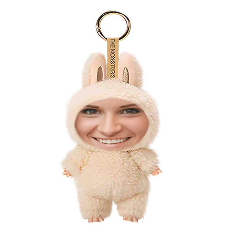 Funny Custom Yebubu Plush Keychain with Your Face – Perfect Gift In Different Colors