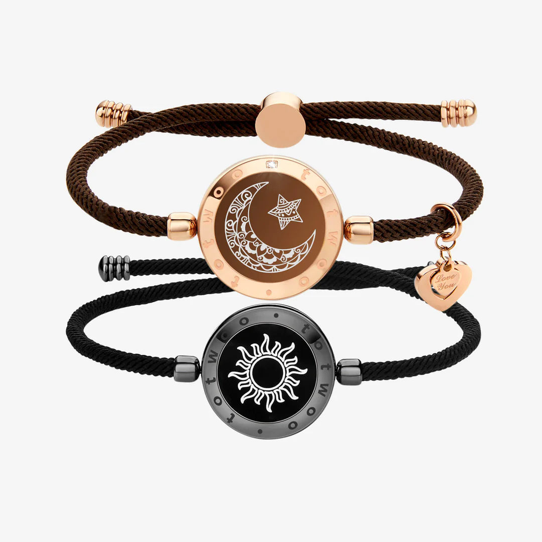 Sun & Moon Touch Bracelets with Milan Rope & Snake Chain and Figaro Chain