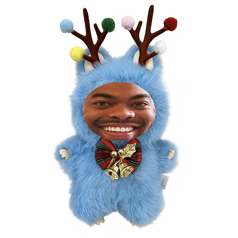Funny Custom Christmas Yebubu Plush Keychain with Your Face – Perfect Gift In Different Colors
