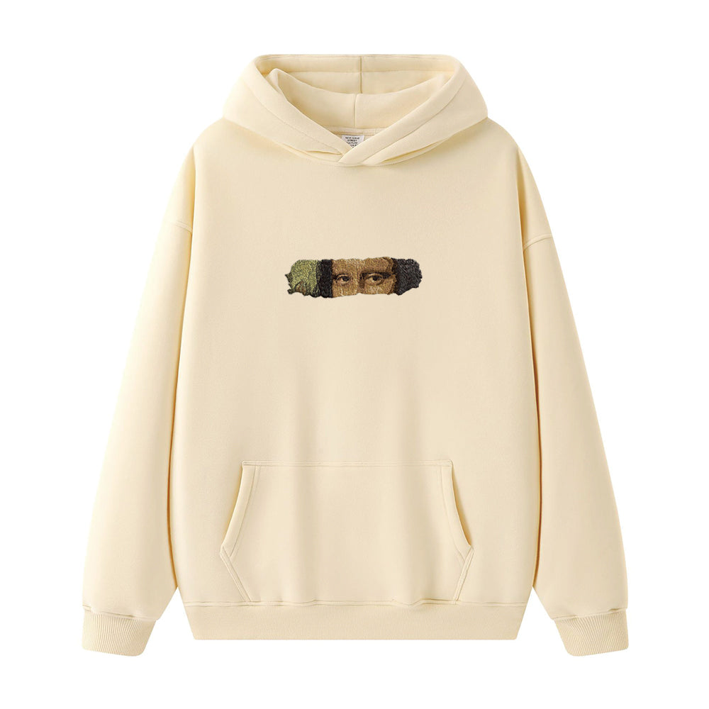 Embroidered Autumn And Winter Hooded Sweatshirt  Mona Lisa