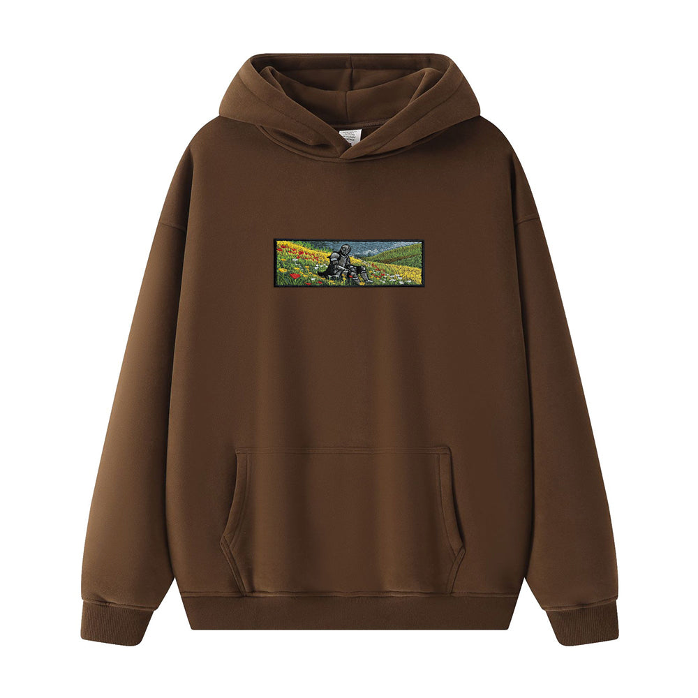Embroidered Autumn And Winter Hooded Sweatshirt Bright Fantasy