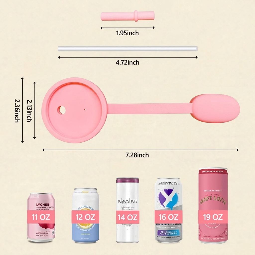 DualFlow Spill-Proof Can Lid & Straw product image 3