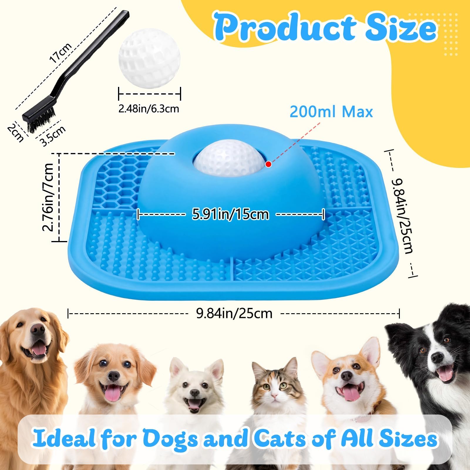 PetsHome Anti-Slip Interactive Rolling Licking Bowl