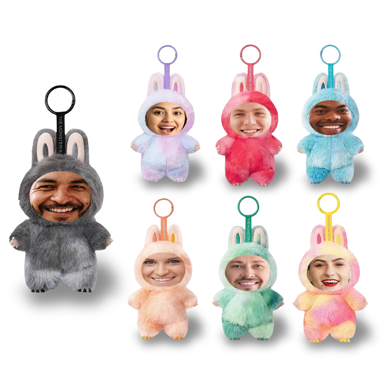 Funny Custom Yebubu Plush Keychain with Your Face (Version 3) – Perfect Gift In Different Colors