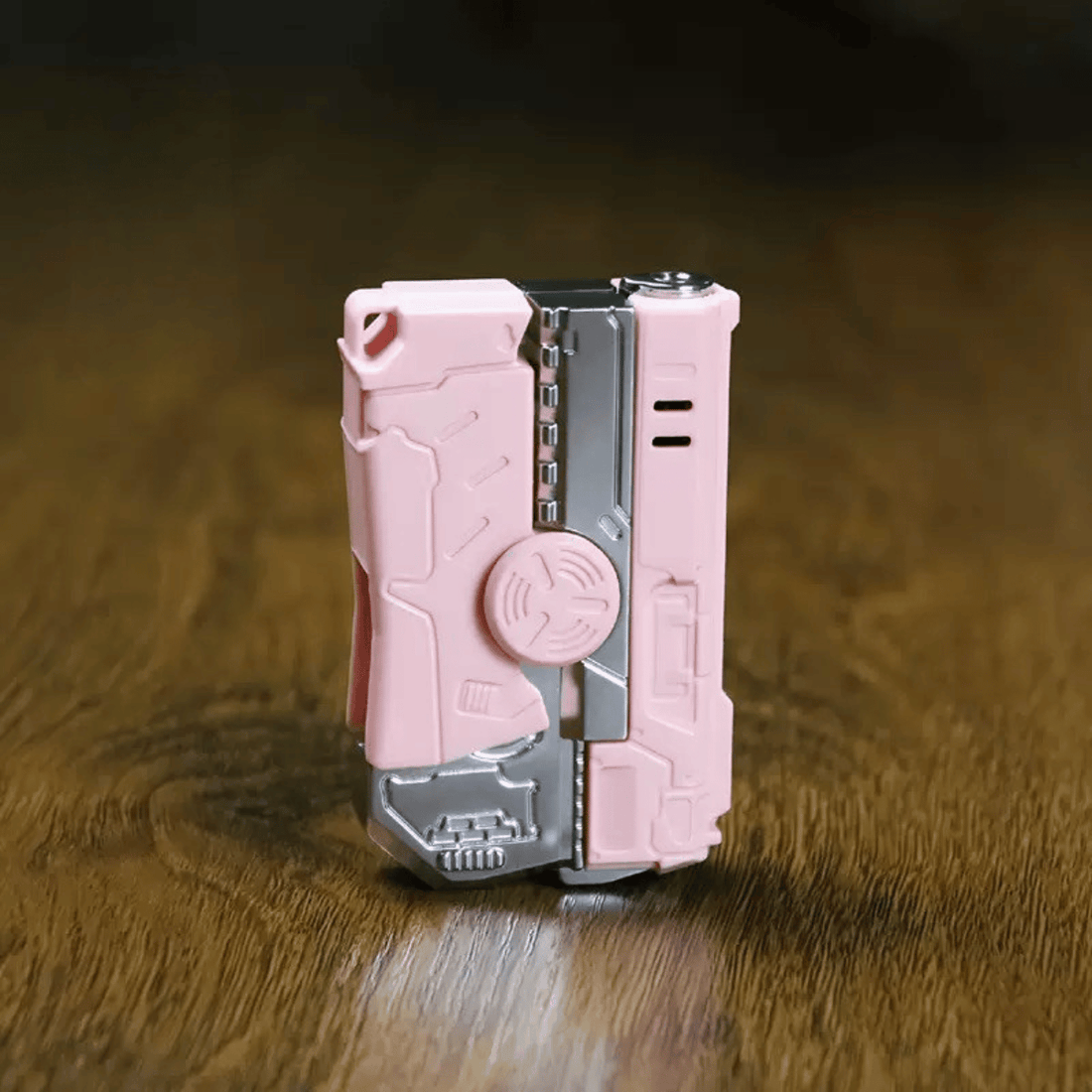 Pink Multi Functional Folding Dual Form Decompression Gyro Gun Shaped Lighter