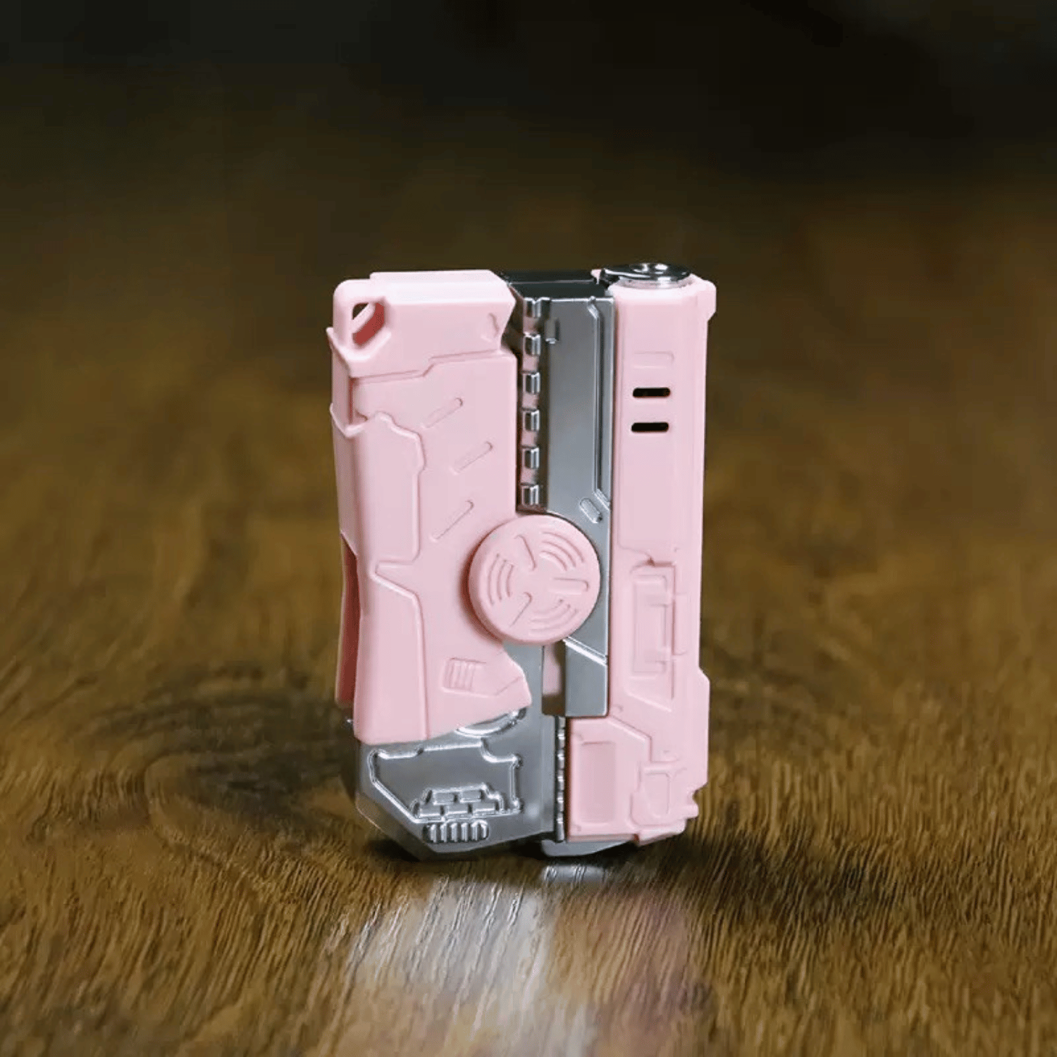 Pink Multi Functional Folding Dual Form Decompression Gyro Gun Shaped Lighter