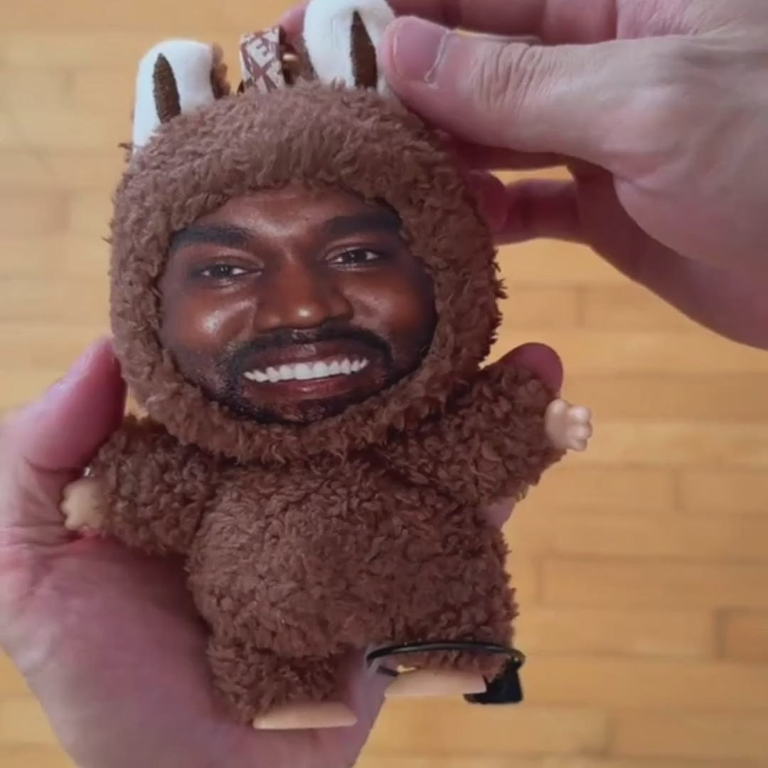 Funny Custom Yebubu Plush Keychain with Your Face – Perfect Gift In Different Colors