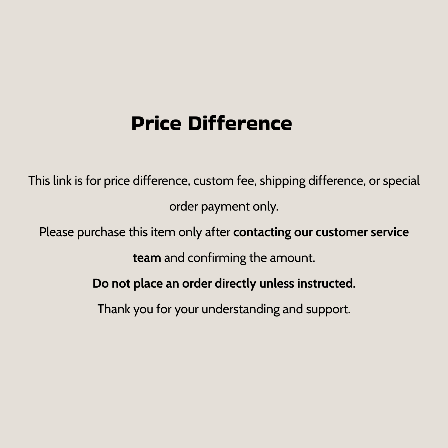 Price Difference
