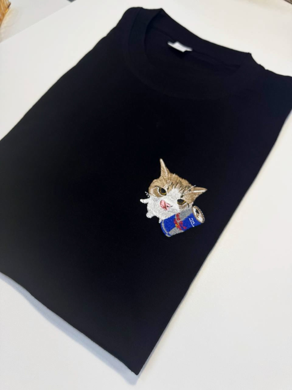 Popular Cat Embroidery Tee