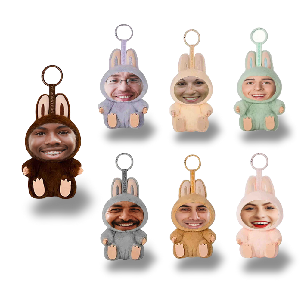 Custom Yebubu (Version 2) Plush Keychain – Personalized Face in Different Colors